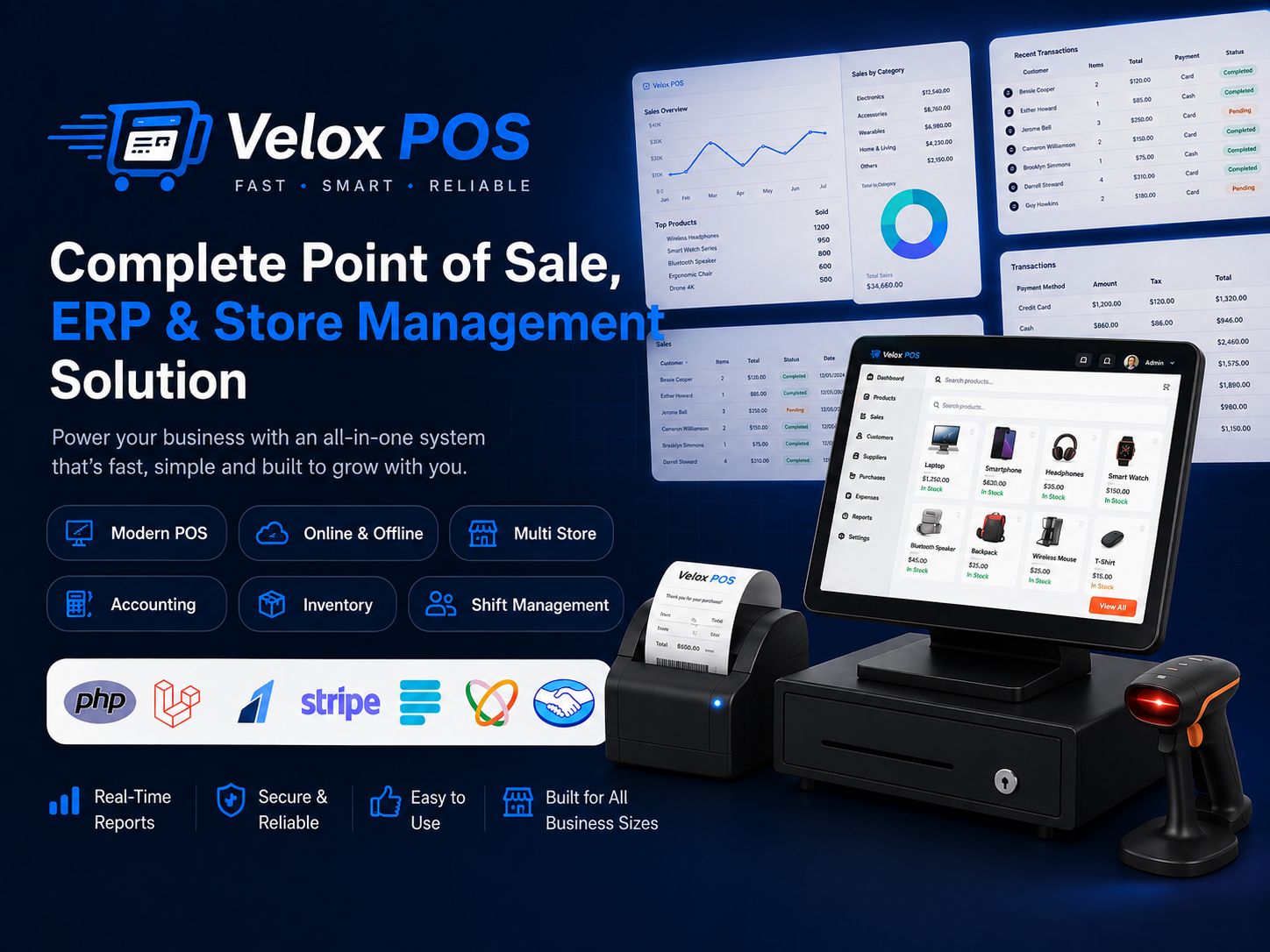 Velox POS - Point of Sale, Inventory, ERP, Online & Offline POS, Invoicing, Accounting
