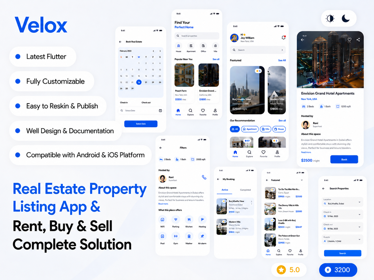 Velox Real Estate rental app