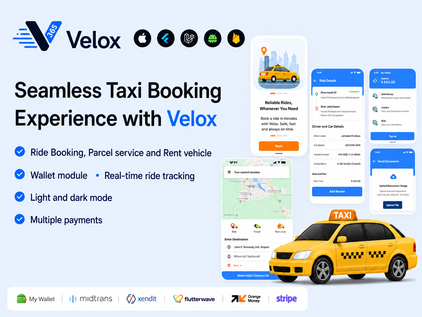 Taxi Booking & Parcel Delivery App Solution