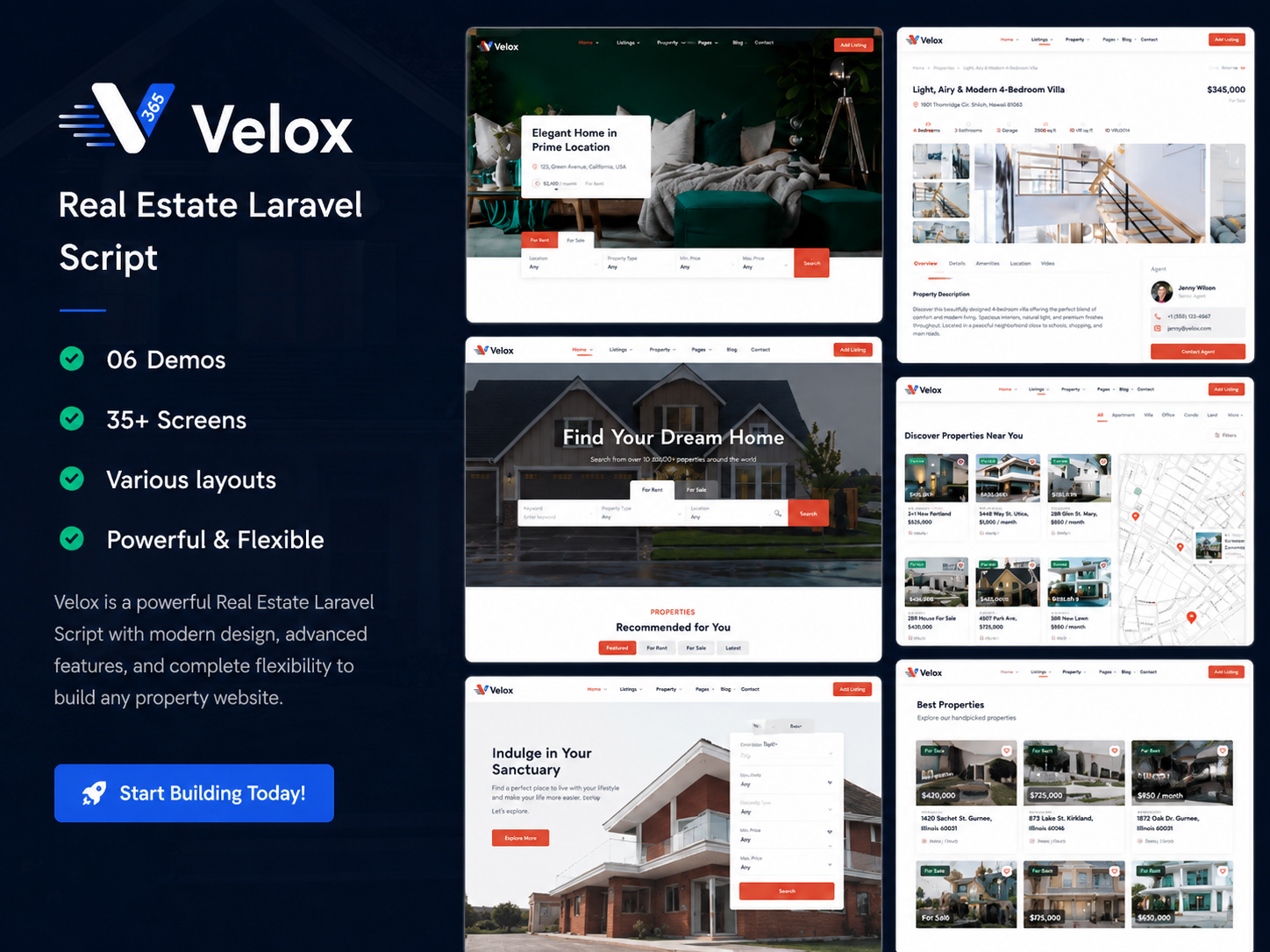Velox Real Estate Property Listing Portal