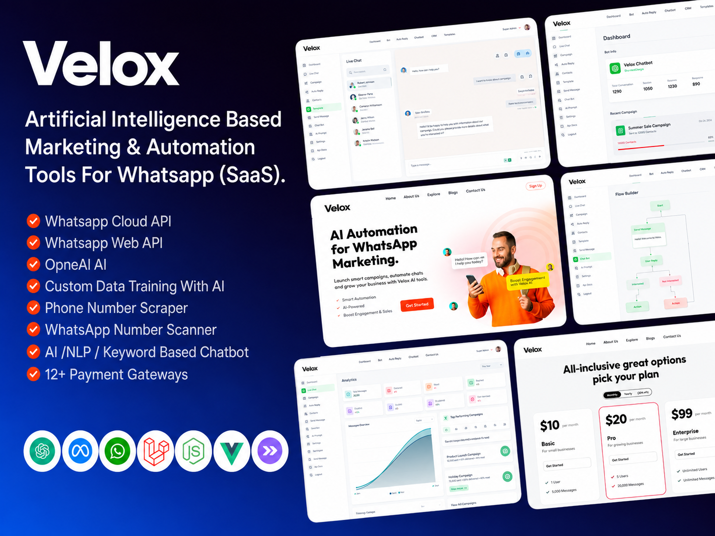 Velox AI powered Whatsapp Marketing tool